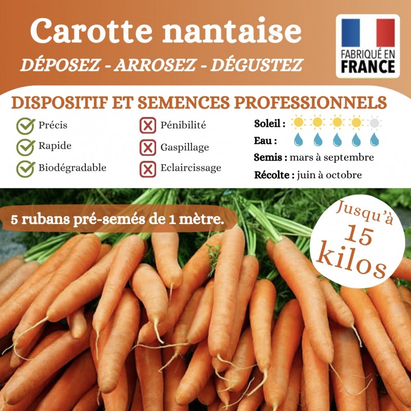 Carotte Nantaise Hekla F1 - 5 x 1m