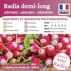 Radis Fluo demi-long - 5 x 1m