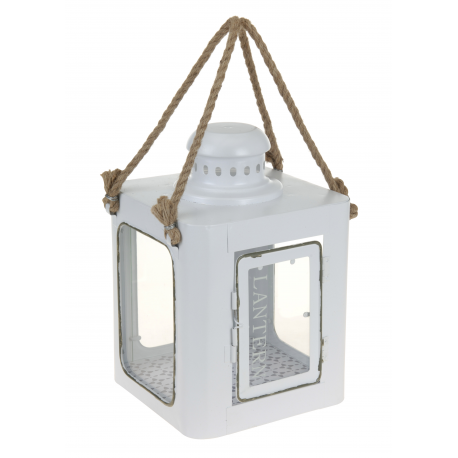 LANTERNE METAL BLANCHE